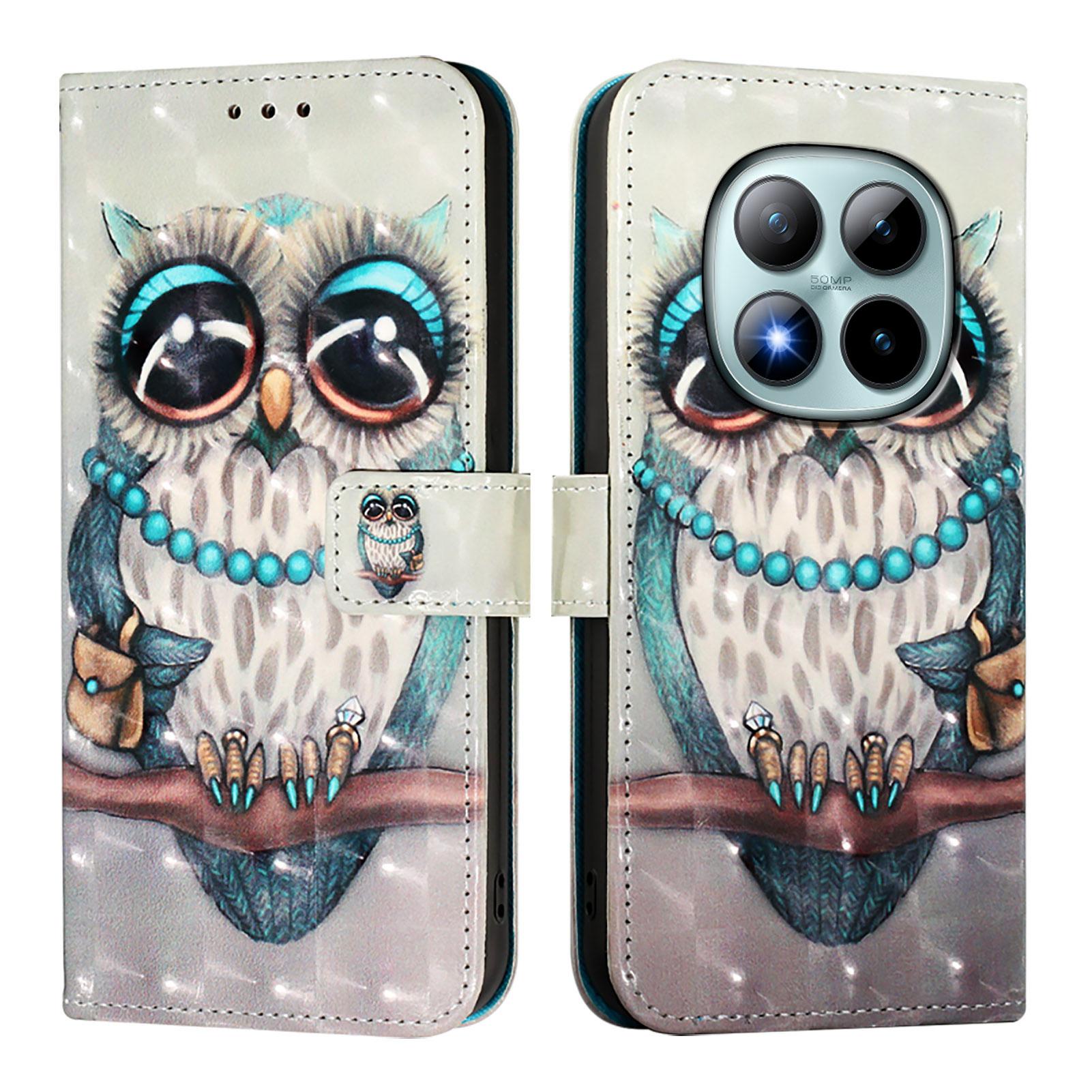 

For Xiaomi Poco M8 Pro 5G/Redmi Note 15 Pro+ 5G (Global) Leather Case Pattern Printing Wallet Stand Mobile Cover with Strap