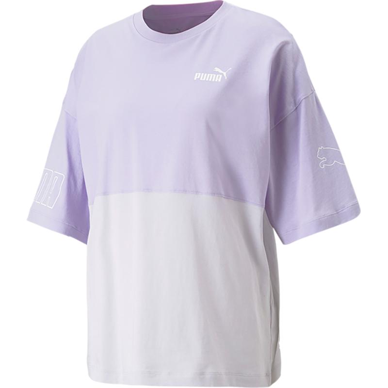 Женская футболка Puma, мягкая, удобная, дышащая, с коротким рукавом, топ, фиолетовый 676680-25 S