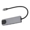 5 in 1 Type C Hub Aluminium Alloy Silver Gray High Speed USB C Dock Multiport Adapter for Type C Device
