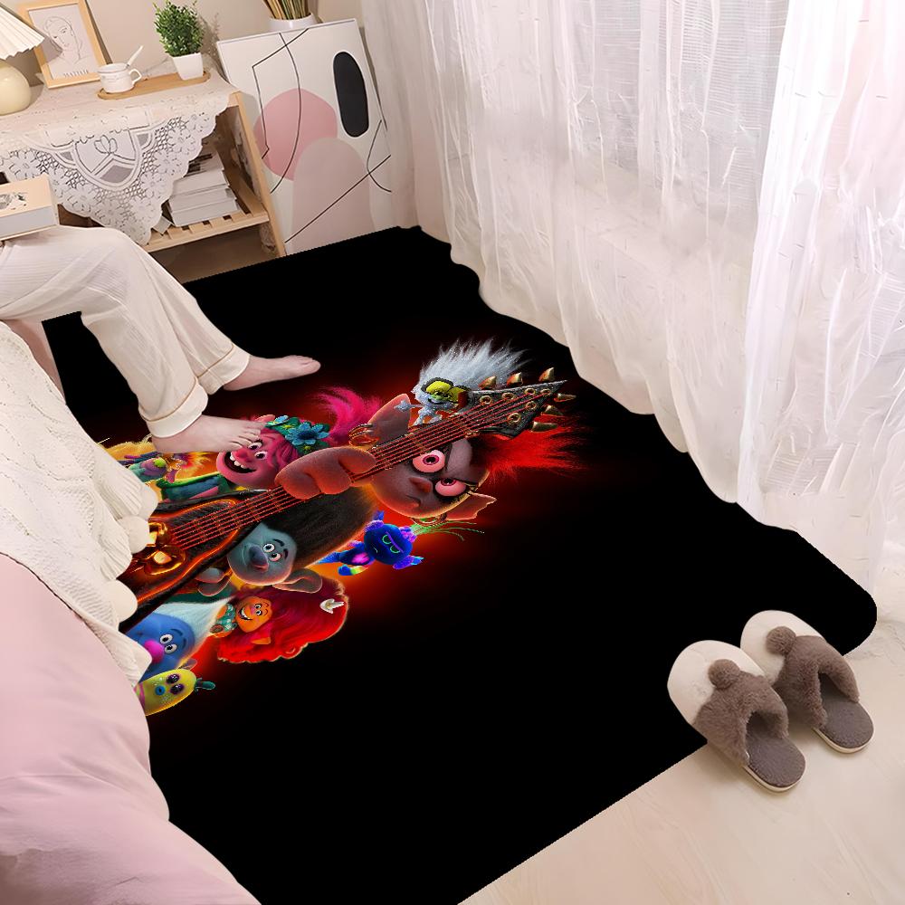 Cartoon T-Trolls Bathroom Mat Kids Room Bedroom Decoration Balcony Anti-Slip Doormat Living Room Welcome Rug