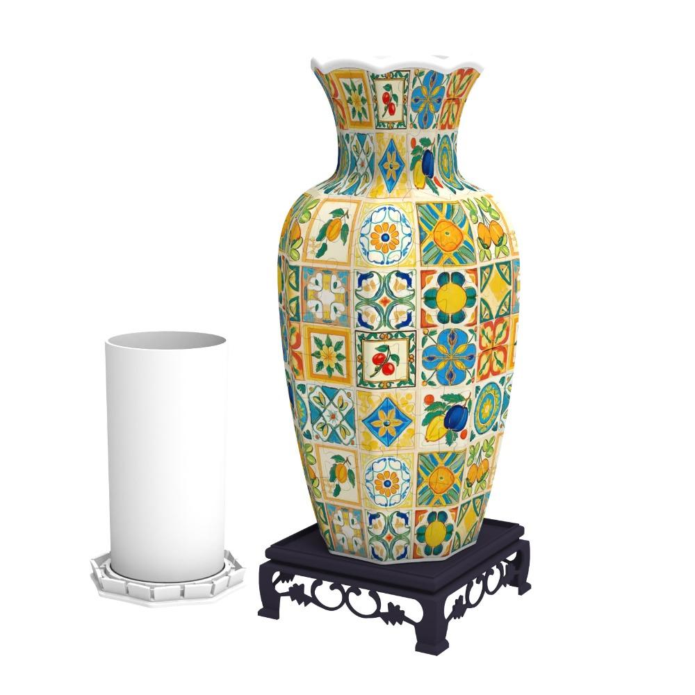

Creative DIY Arts Vase Waterproof Flower Vase Jigsaw Crafts Home Decoration Vase Kids Toys Style H
