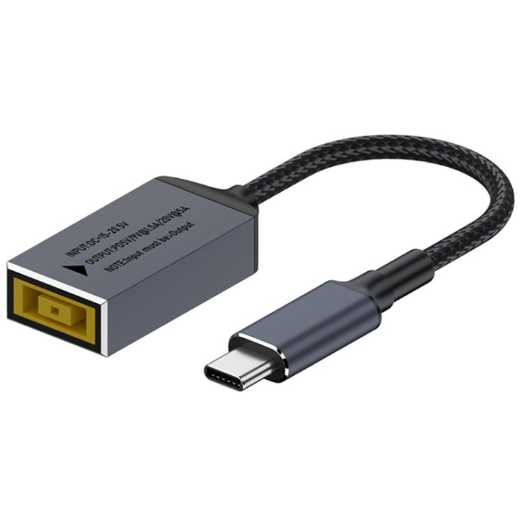 

100-ватний роз єм-адаптер для заряджання комп ютера Big Square USB Female to Type-C Male