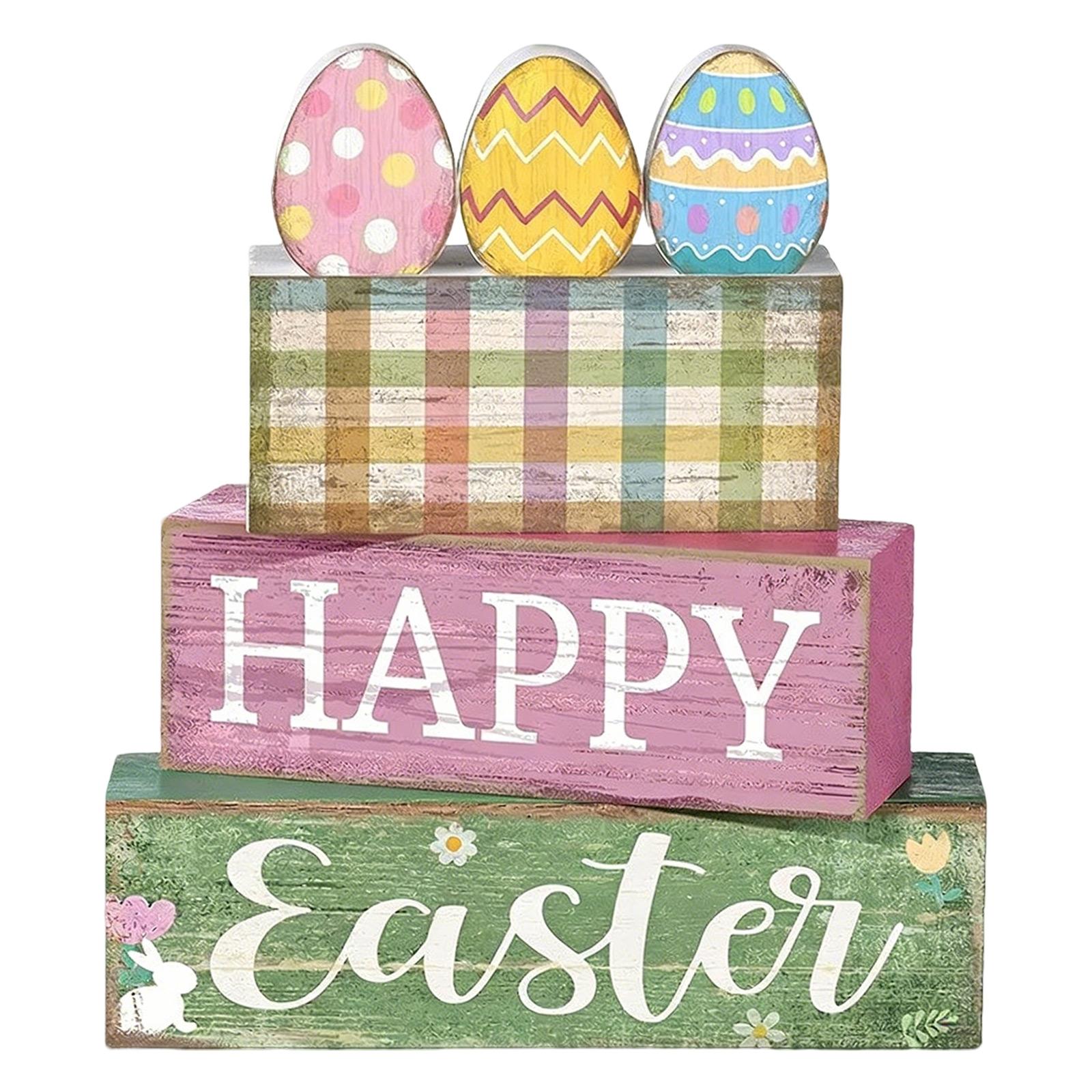 Easter Wooden Ornament Creative Desktop Decoration