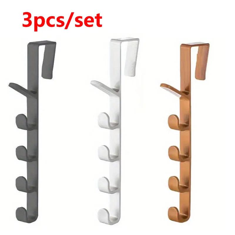 3/1pcs Bedroom Door Hanger Clothes Hanging Rack Over The Door Plastic Home Storage Organization Purse Holder For Bags Rails