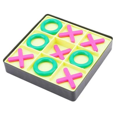 Noughts and Crosses X O Games Board Aluminum Folding Toy Gifts Baby Educational Toy