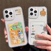 Card Slot Holder Silicone Wallet Pocket Case For Oppo Reno 10 14F 13F 12F Samsung A06 A16 A36 A56 Redmi Note 13 Honor X6A X6B Cover Clear Phone Bumper