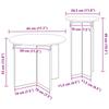 Side Table Set 2 pcs Smoked Oak Wood Based Material