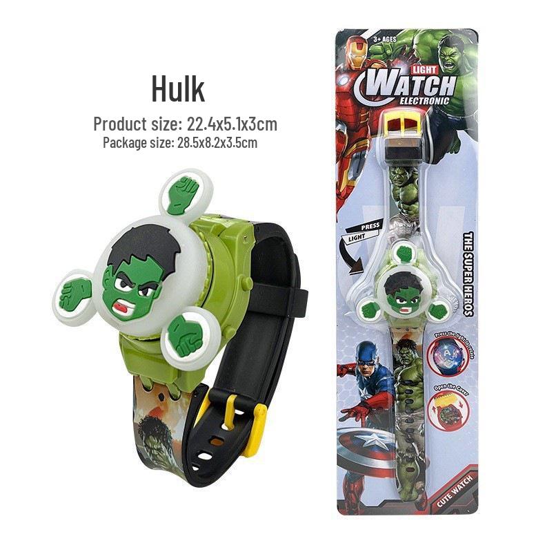 Deluxe Children's Cartoon Music Watch with Colorful Luminous Rotating Gyro - Electronic Toy Gift