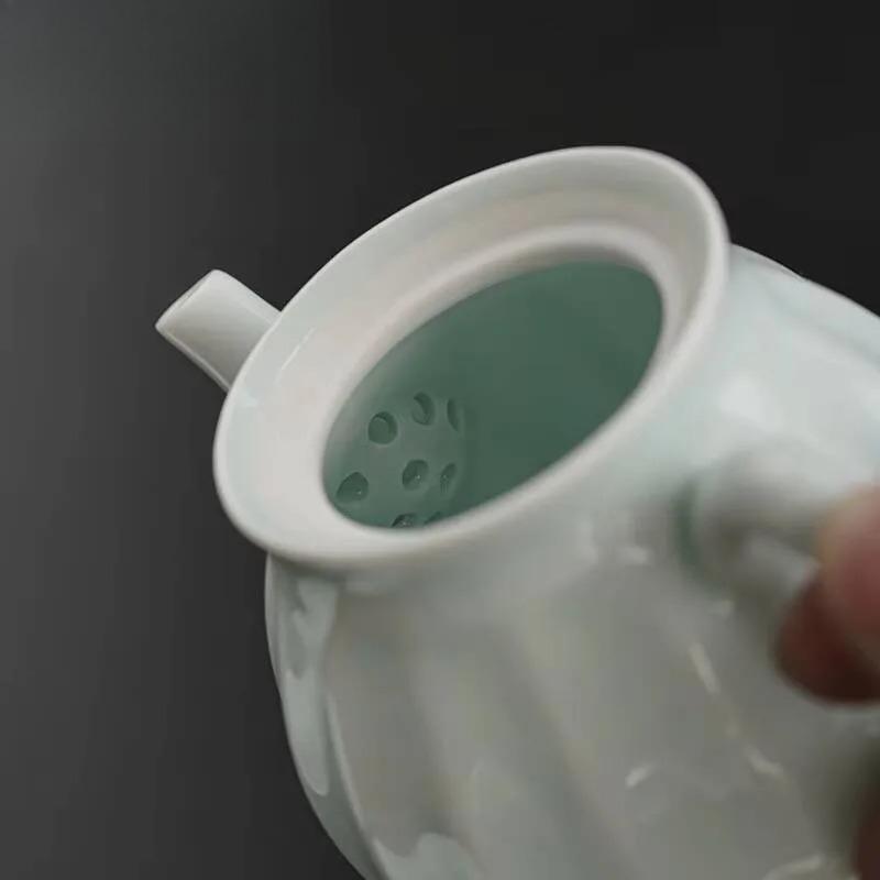 160ml Boutique Graisse de Mouton Porcelaine Blanche Jade Pot d'Érudit Xi Shi Ensemble de Thé Kungfu Ménager Fait Main Ustensiles de Service Cérémonie du Thé Cadeau