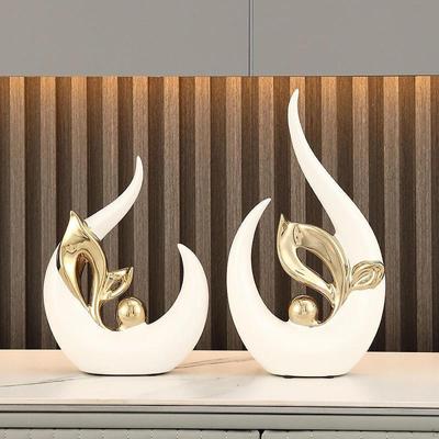 Abstraktní umění Socha Keramická figurka Moderní Feng Shui Ornament Dekorativní pro skříně