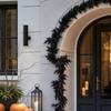Extrem Dichte Realistische Weiche Gummi Schwarze Girlande, 2.7m Künstliche Halloween Dekoration mit und Ranken