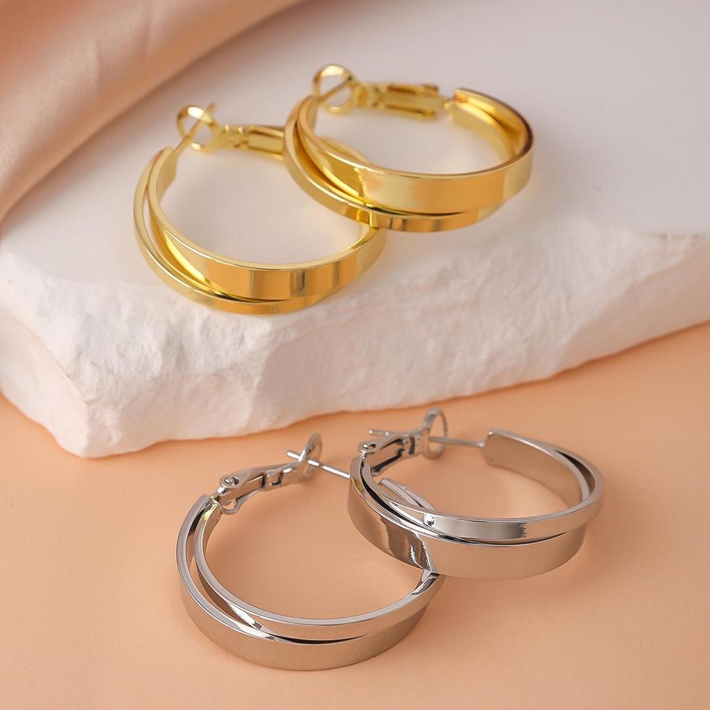 Square Hoop Earrings for Women - High-End, Trendy, Versatile, Luxury Design