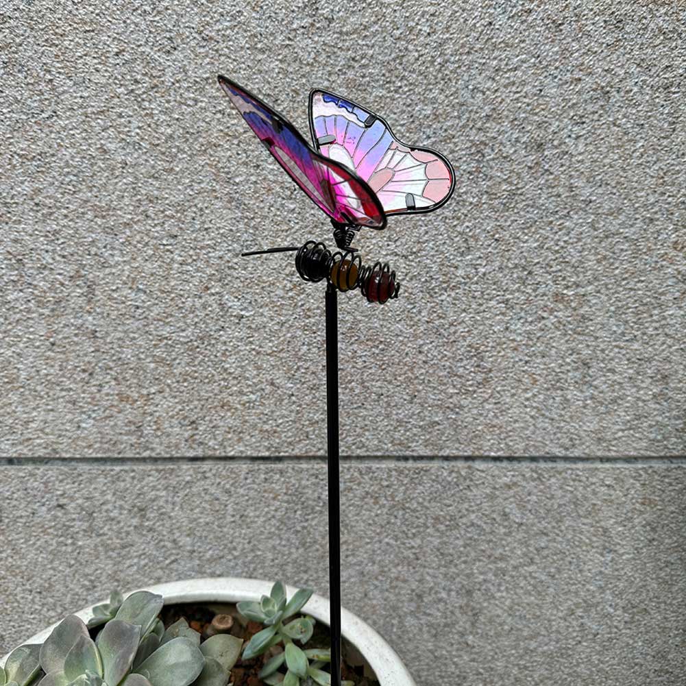 Butterfly/Dragonfly Garden Stake Decor Decorative Garden Decorations Yard Art Garden Stake for Outdoor Lawn