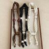 Koreanische Mode Mehrfarbig Wellenpunkt Leopard Schal Perlenkette Für Frauen Verstellbar Breite Pullover Kette Choker