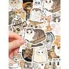 50pcs Cute Cat Stickers Laptop Handbook Cell Phone Case Decorative Stickers Back To School