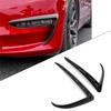 Carbon Fiber Look Front Fog Light Eyebrow Cover Trim For Tesla Model3 2017+