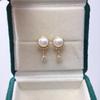 Zhuji Exquisite Freshwater Pearl & Zircon Stud Earrings - Elegant, Simple, Lively