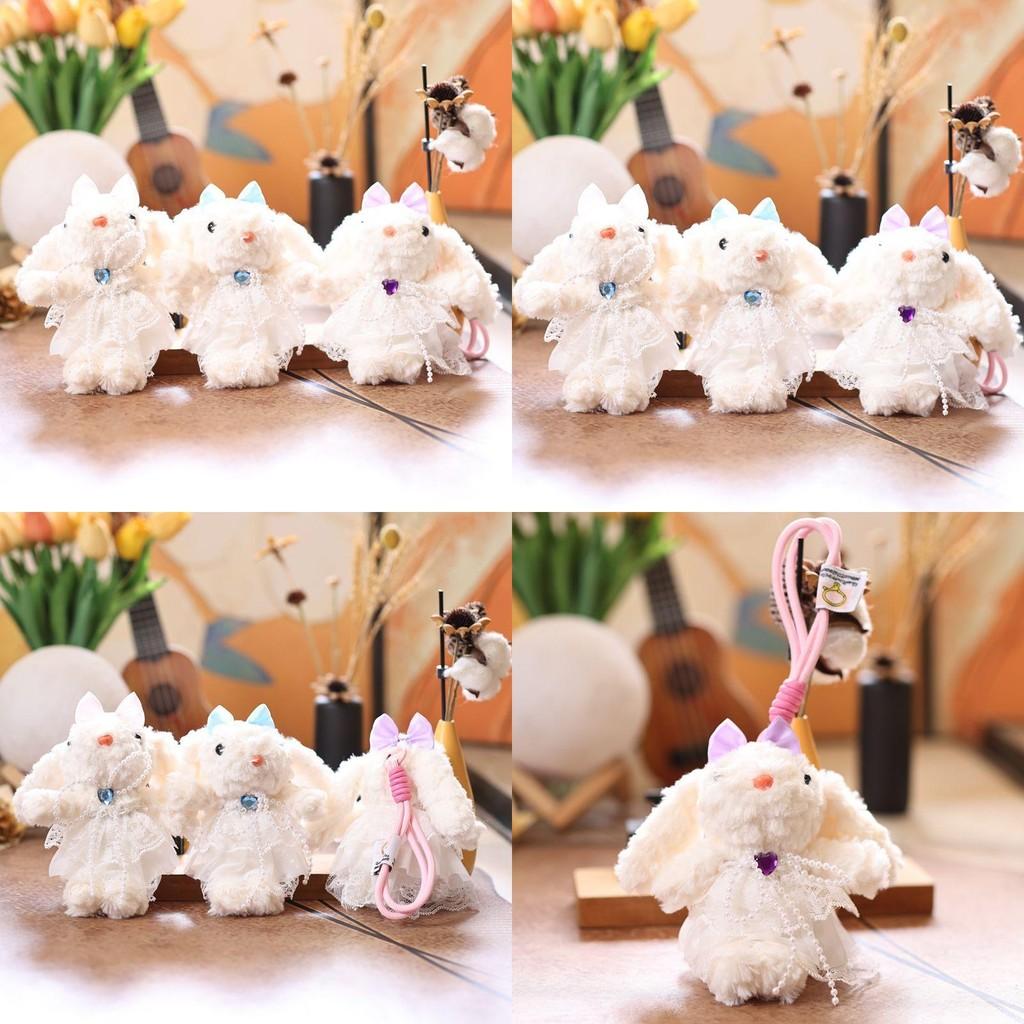 Cute Rabbit Plush Doll With Pp Cotton Filling For Bags And Gifts
