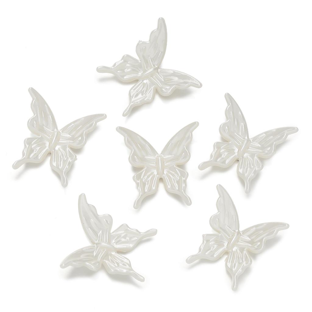 10Pcs/Lot Two-Color Butterfly Acrylic Bead Loose Spacer Bead for Jewelry Fingdings Marking DIY Necklace Bracelet Accessories