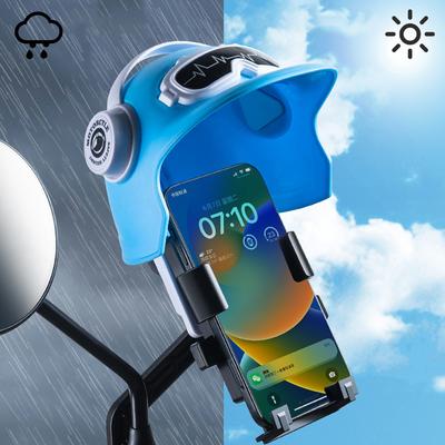Motorfiets Telefoonhouders Universele Motorfiets Stuurbevestiging Telefoonstandaard Met Zonneklep GPS Navigatie Ondersteuningsbeugel
