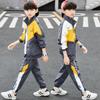 Teenage Boys Clothing Set Autumn Children Patchwork Sportswear Suits Fashion Big Boy Zipper Birthday Outfit Costumes Kids