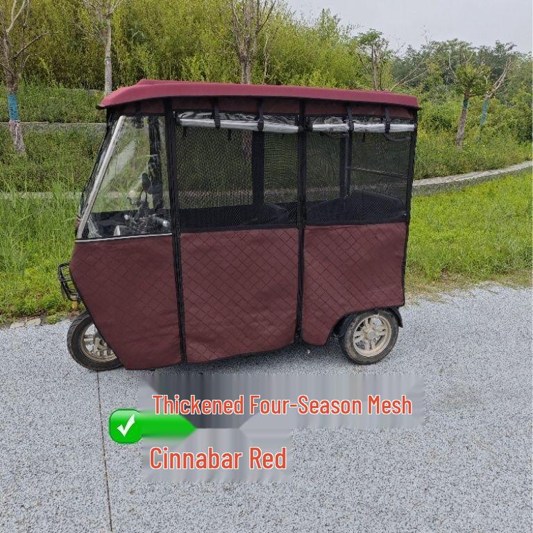 All-Weather Electric Tricycle Rain Canopy - Universal Three-Wheeled Cover