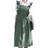 Korean Style Ruffle Lace Waterproof Apron with Flutter Sleeves for Baking