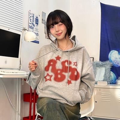 [Blur Alphabet Hoodie] Unisex Oversized Fit