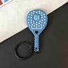 Keychain Vibrant Color Tennis Racket Design Keyring Sports-themed Bag Charm Non-slip Grip Key Chain Backpack Accessories