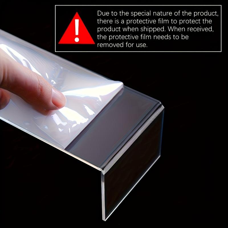 5pcs Acrylic U-Shaped Step Display Stands Clear Tiered Cupcake Pastry Riser Jewelry Display Riser Shelf Showcase Figure Display