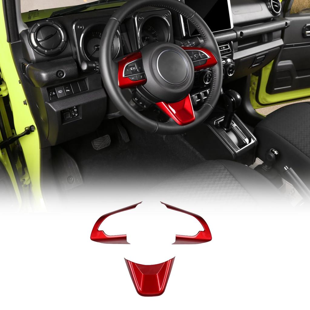 FXETRNL Steering Wheel Button Decoration Frame Protective Cover for Suzuki
