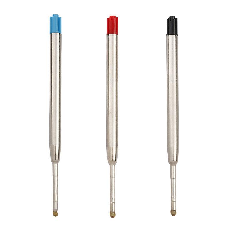 1.0mm Replaceable Metal Ballpoint Pen Refills For Parker Pens Medium Point Blue Red Black Ink Rods For Writing Office Stationery