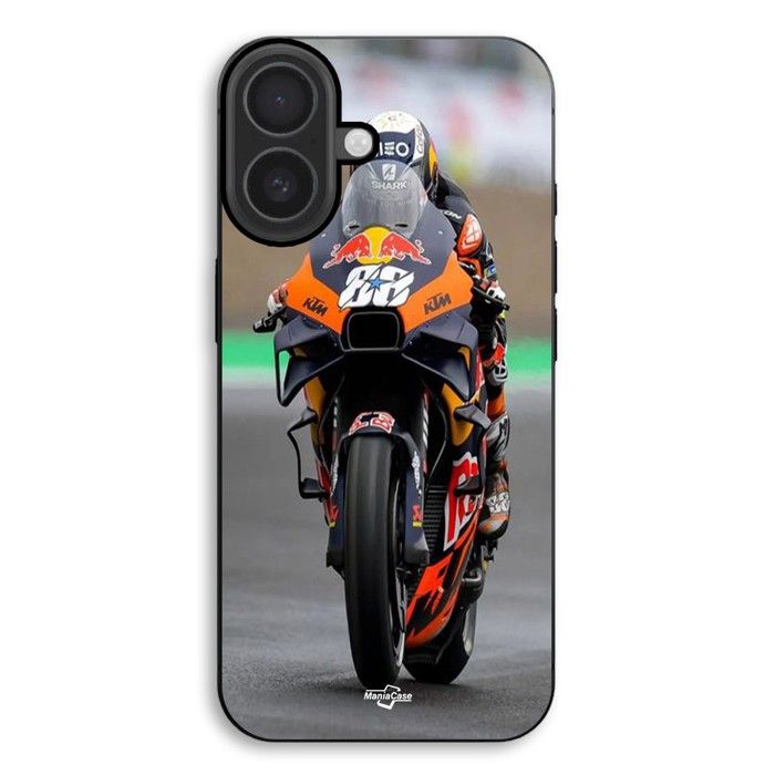 Coque de téléphone - MANIACASE - iPhone 17 - Silicone TPU - Souple - Noir - MIGUEL OLIVEIRA MOTO GP
