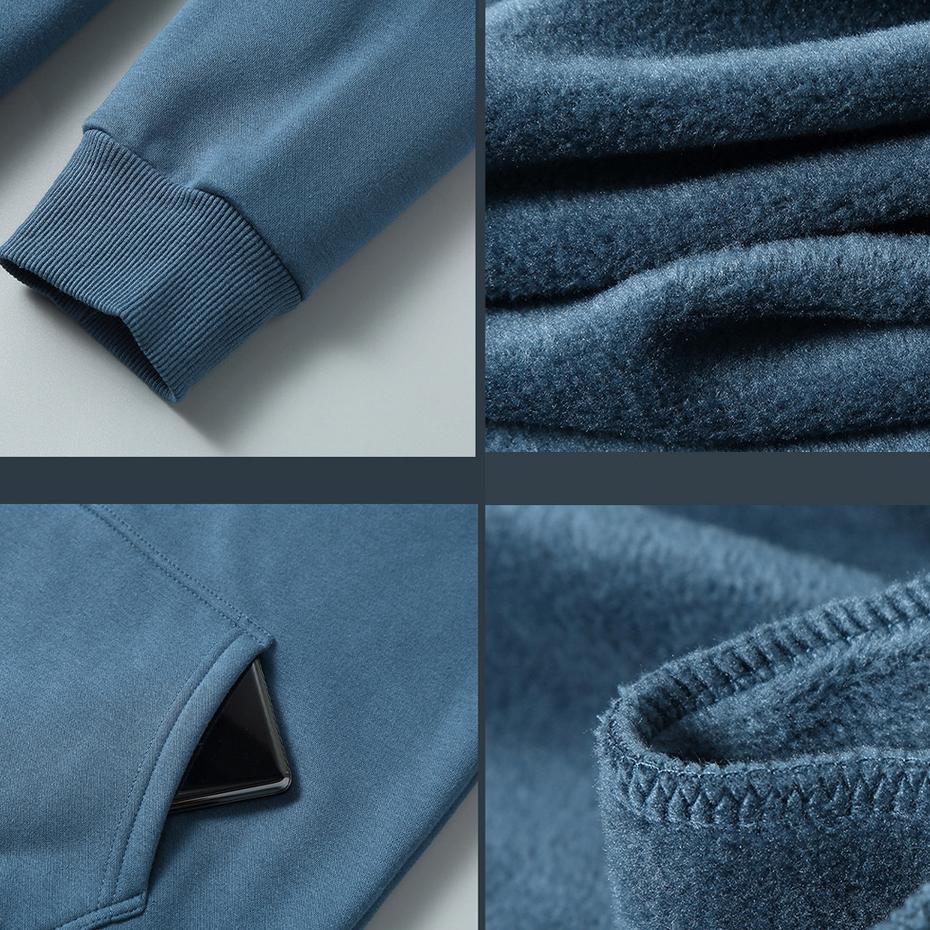 Hanorac Toamnă Iarnă Bărbați Hanorace Fleece Jachetă Culoare Solidă Hanorace cu Fermoar Cardigan