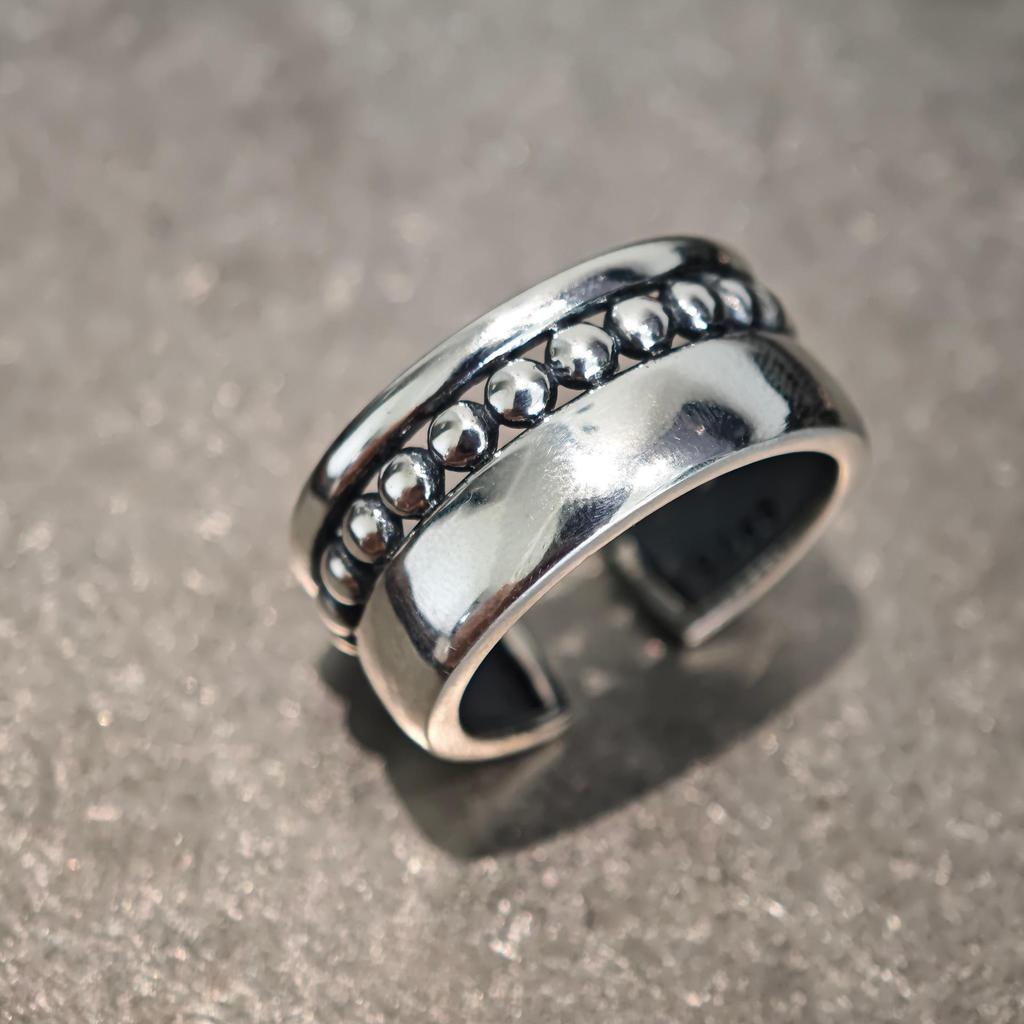 Anillo de Temperamento de Olas Onduladas de Diseño de Nicho para Mujer Estilo Ins Moda Simple Retro Anillo Abierto de Trabajo Pesado Anillo Minimalista Delicado para Uso Diario Casual