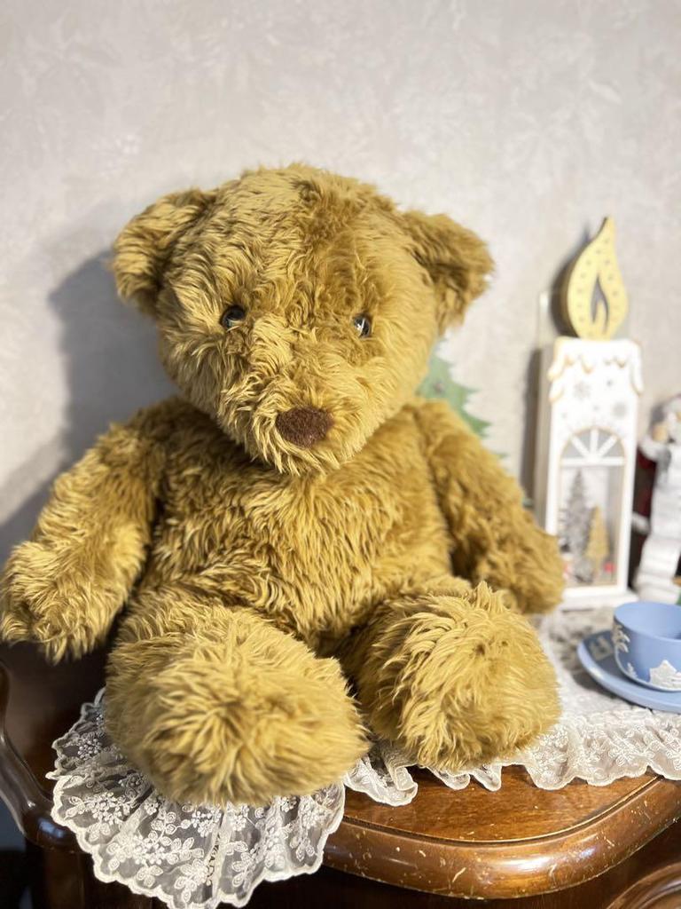 [USED] Large Brown Teddy Bear, Plush Toy from Sanei, Christmas Gift