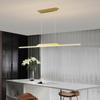 Nordic Minimalist LED Pendant Light - Sleek, Single-Line Design for Dining Room, Study, Bar, or Office.