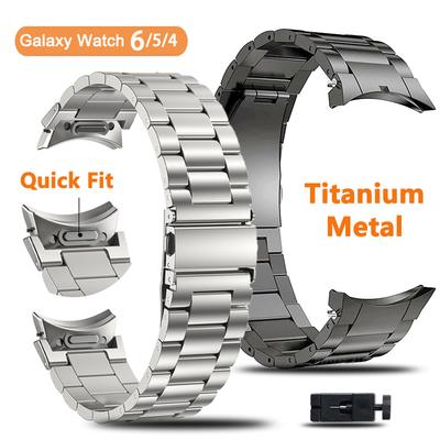 Correa de Acero Inoxidable de Titanio para Samsung Galaxy Watch 6 Classic 43 47mm 40/44mm Correa para Galaxy Watch 6 5 4 Pulsera sin Espacios