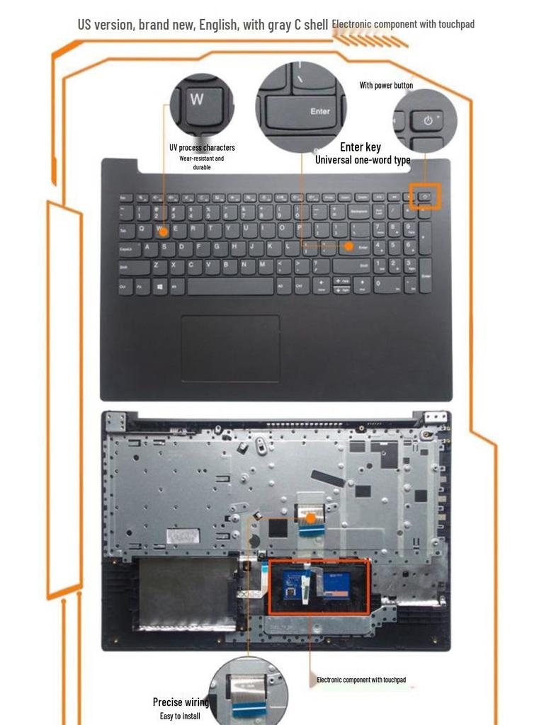 Compatible with Lenovo E53-80 V130-15AST 300S-15 S340-15 Xiaoxin-15 2019 Keyboards