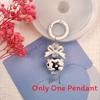 Cute Handdrawn Bead Keychain With Alloy Hook For Bags And Keys