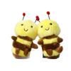 Plush Bee Keychain Toy With Pp Cotton Filling For Gifts And Bag Decorations