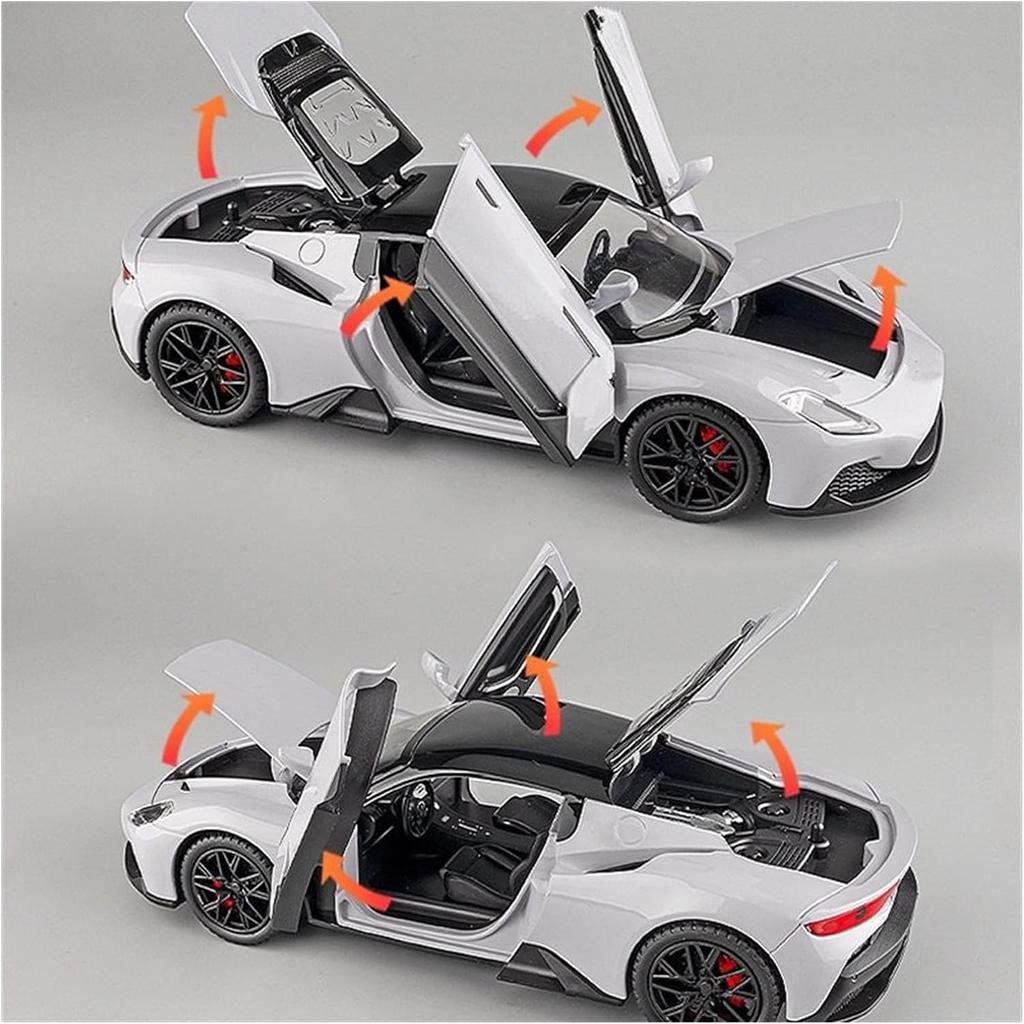 1/22 Scale Maserati MC20 Sport Car Model with Sound and Light, Pull Back Alloy Model Diecast Model Car for Kids Toy Gift