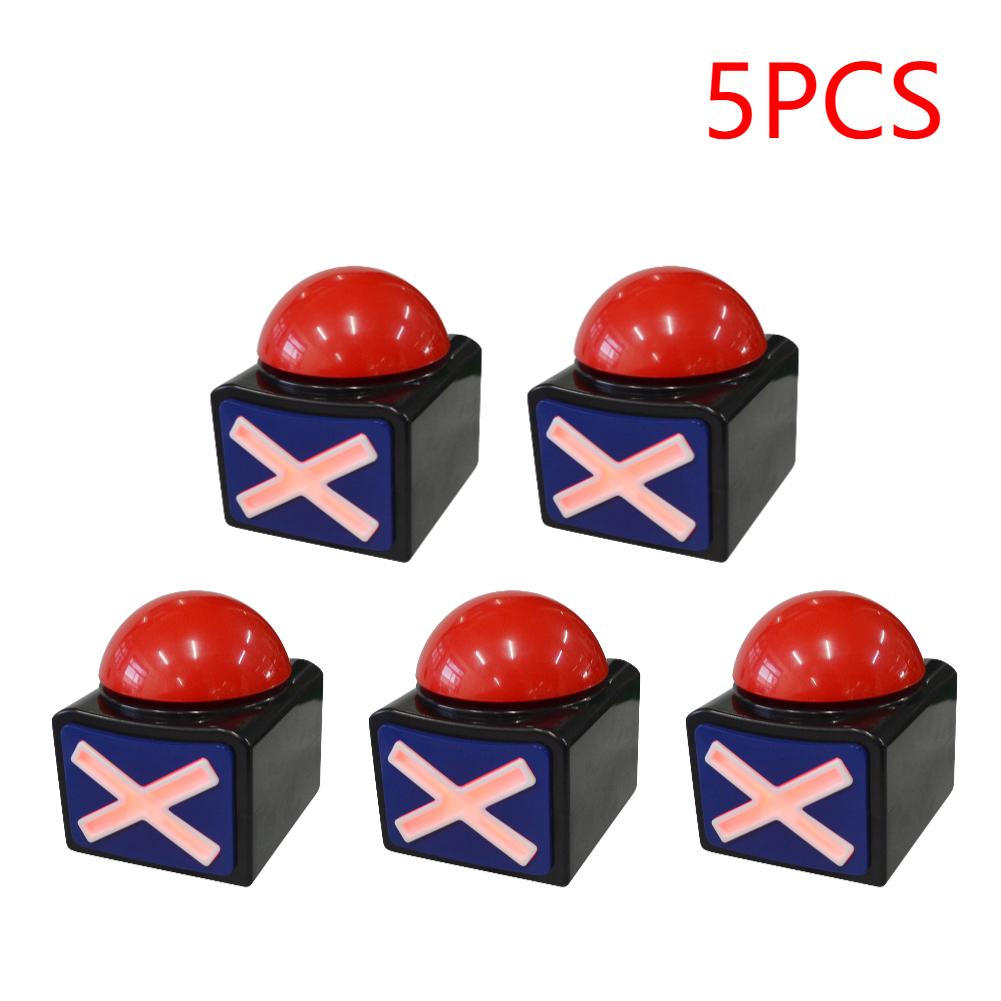 1-5pc Game Answer Buzzer with Sound Light Knowledge Competition Answer Alarm Button Family Party Interactive Game Squeeze Box