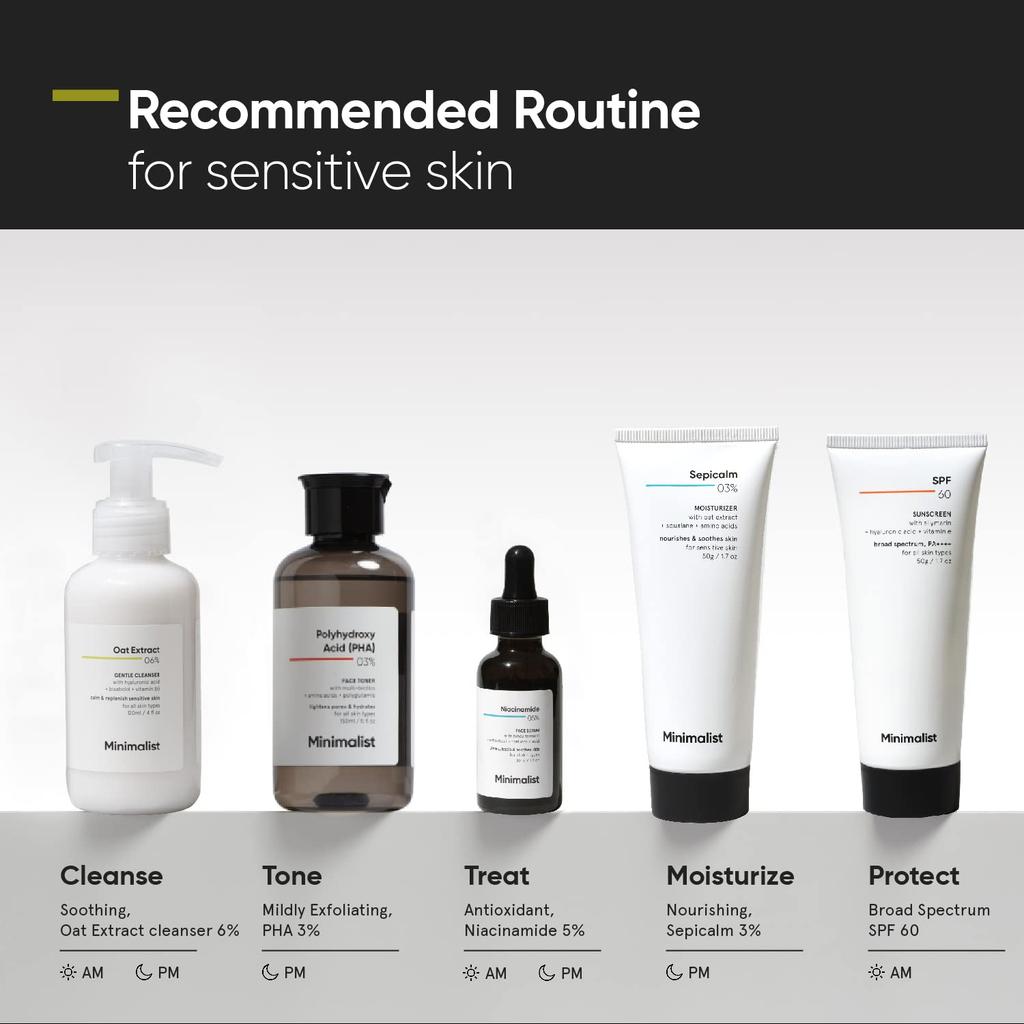 Minimalist Gentle Face Wash With 6% Oat Extract & Hyaluronic Acid For Sensitive Dry Skin, 120 ML