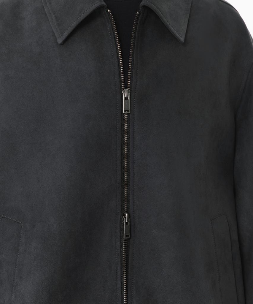 Musinsa Standard Synthetic Suede Minimal Blouson Jacket [Dark Grey]