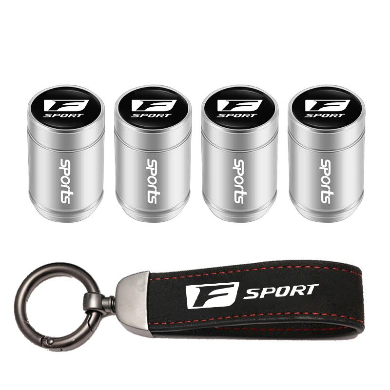 BJYL6 Interior Stickers Car Tire Wheel Valve Caps Cover Suede Car Key Chain Ring Keychain For Lexus RX330 IS250 Ct200h ES300h RX350 IS