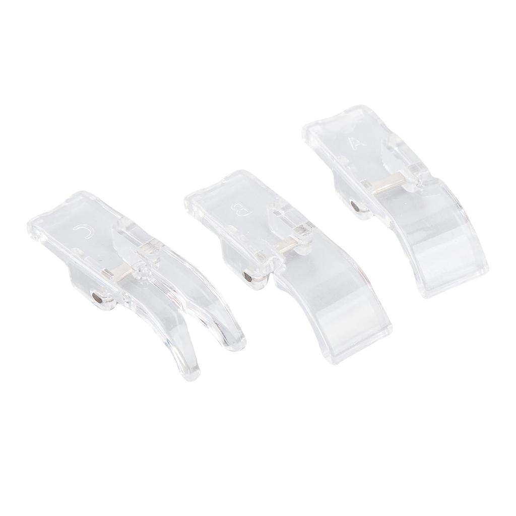 3 Pcs Sewing Machine Presser Foot Replacement for Designer Topaz 50 40 Sewing Machine Plastic Narrow Presser Feet