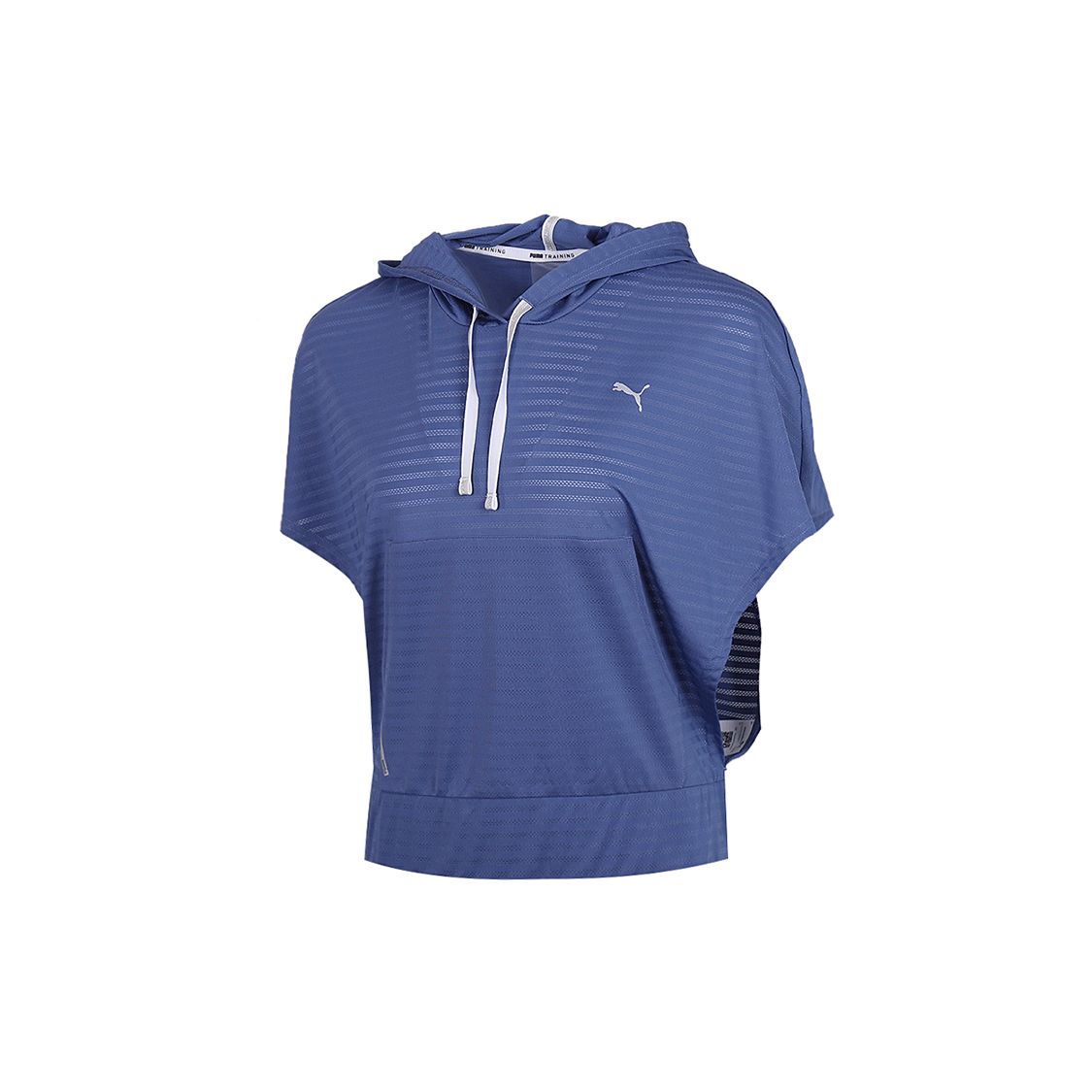 

Puma Neo-Future Breathable Hooded Short Sleeve T-Shirt Women tops Blue 519722-01 XS