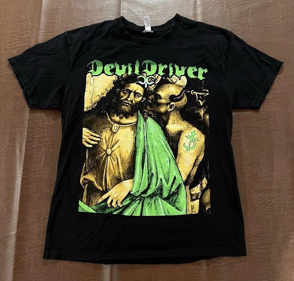 Hot Popular DevilDriver Band Rock Music Black Tee Shirt CL458 M
