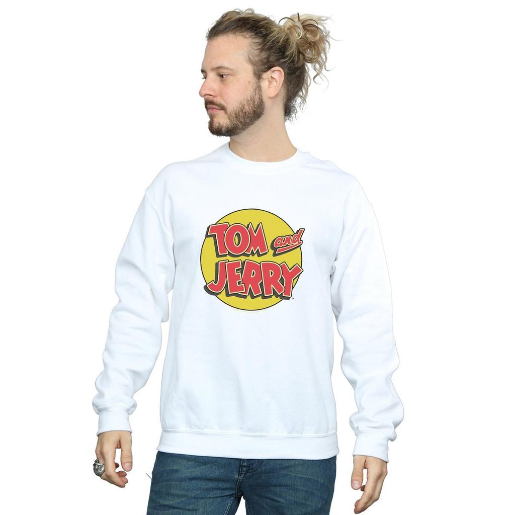 Tom And Jerry Mens Circle Logo Sweatshirt